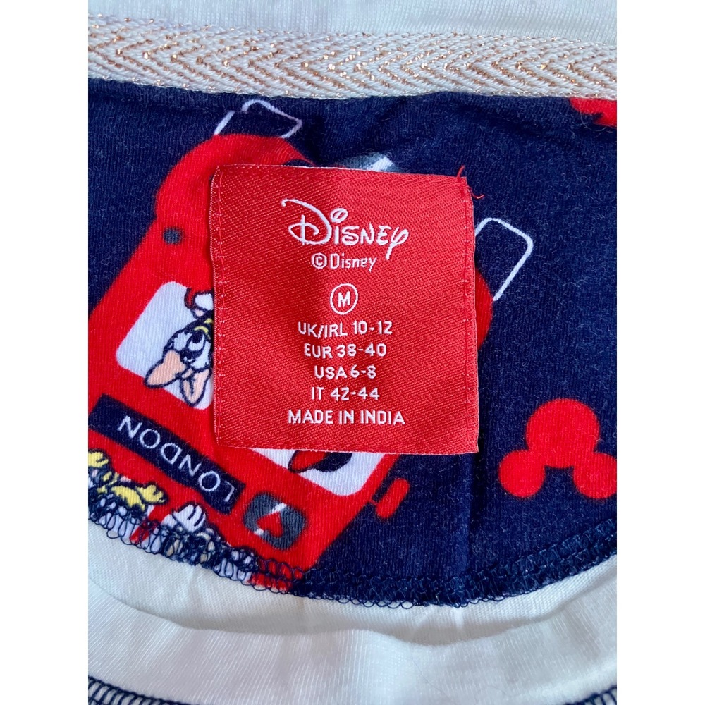 Disney Mickey Mouse London Bus Pajama Set Women's Size M Top and Bottom NWOT - Picture 3 of 10